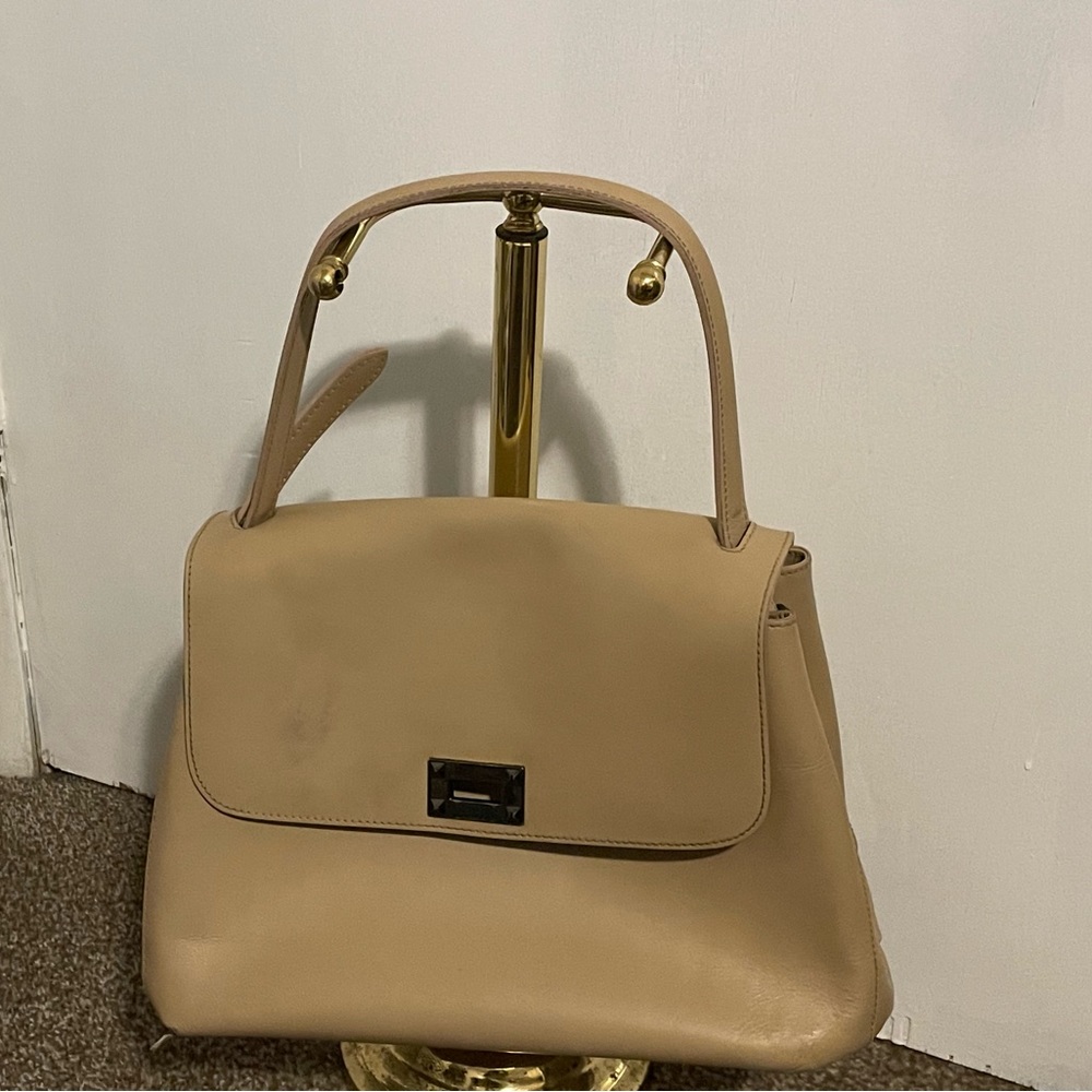 Genuine Leather Top Handle Bag.